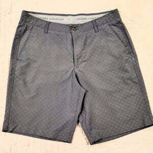 Under Armour Grey Polkadot Shorts, 36